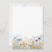 Invitation Dusty Blue Peach Fleurs sauvages 30e anniversaire (Dos)