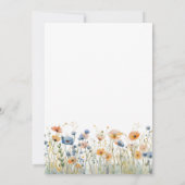 Invitation Dusty Blue Peach Fleurs sauvages 50e anniversaire (Dos)