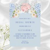 Invitation Dusty Blue Peony Fête des mariées romantique Hydra