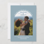 Invitation Dusty Blue Photo Arch Wedding (Devant)