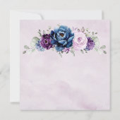 Invitation Dusty Blue Purple Navy Lilac Bloom Brunch & Bubbly (Dos)