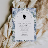 Invitation Dusty Blue Regency Élégante Fête des mariées