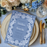 Invitation Dusty Blue Romantic Mariage<br><div class="desc">Préparez-vous à une fête mariage romantique avec ce mariage bleu poussiéreux et floral marine. La profusion luxuriante de fleurs dessinées à la main donne à ce design l'atmosphère romantique et élégante que l'on retrouve dans la papeterie sur mesure. Idéal pour un mariage d'été dans un jardin ou un mariage de...</div>