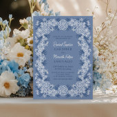 Invitation Dusty Blue Romantic Mariage