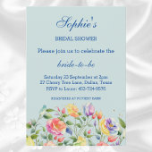 Invitation Dusty Blue rose brillant Rose Fête des mariées