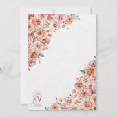 Invitation Dusty Blue Rose Gold Western Charro Quinceañera (Dos)