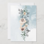 Invitation Dusty Blue Rose Rustic Country Quinceañera Invitat (Dos)