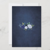 Invitation Dusty Blue Roses on Navy (Dos)