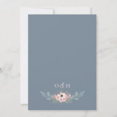 Invitation Dusty Blue Rustic Eucalyptus Mariage de verdure (Dos)