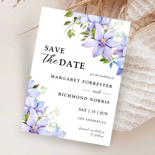 Invitation Dusty Blue Rustic Floral Wedding Enregistrer La Da