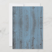 Invitation Dusty Blue Rustic Lantern & String Mariage (Dos)