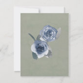 Invitation Dusty Blue Sage Peony Bridesservantes Déjeuner (Dos)