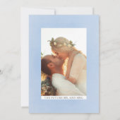 Invitation Dusty Blue Silver Floral Engagement Party Photo (Dos)