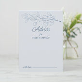 Invitation Dusty Blue Simple Boho Floral Mariage Conseils (Debout devant)