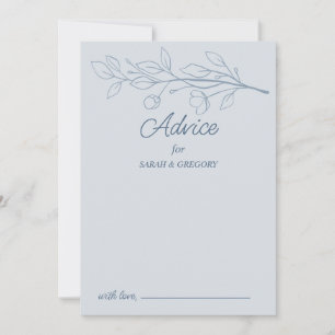 Invitation Dusty Blue Simple Boho Floral Mariage Conseils