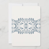 Invitation Dusty Blue Talavera Tile Fiesta Enregistrer la dat (Dos)