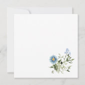 Invitation Dusty Blue Tea Party Baby in Bloom Baby shower (Dos)