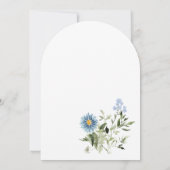 Invitation Dusty Blue Time Pour Baby shower Tea Boho (Dos)