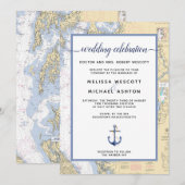 Invitation Dusty Blue traditionnel Événement nautique / Maria (Devant / Derrière)