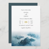 Dusty Blue Tropical Seaside Island Beach Mariage