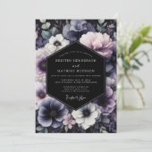 Invitation Dusty Blue Twilight Bloom Wedding (Debout devant)