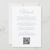 Invitation Dusty Blue Victorian Floral All in One Wedding (Dos)