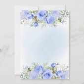 Invitation Dusty Blue Watercolor Peony Bloom (Dos)