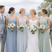 Invitation Dusty Blue Wedding Attire Card