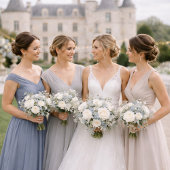 Invitation Dusty Blue Wedding Attire Card