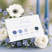 Invitation Dusty Blue Wedding Attire Card