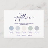 Invitation Dusty Blue Wedding Attire Card | Floral Attire  (Devant)