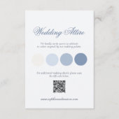 Invitation Dusty Blue Wedding Attire Card with QR Code (Devant)