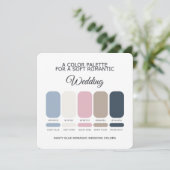 Invitation Dusty Blue Wedding Color Palette Romantic Wedding (Debout devant)