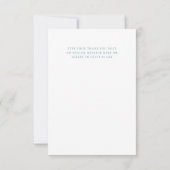 Invitation Dusty Blue Wedding Day Merci Flat Note Card (Dos)