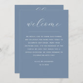 Invitation Dusty Blue Wedding Itinerary | Nautical Weekend (Devant / Derrière)
