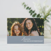 Invitation Dusty Blue Will You Be My Bridesmaid Proposal Card (Debout devant)