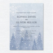 Invitation Dusty Blue Winter Wonderland