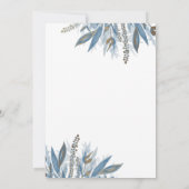 Invitation Dusty Blue Wreath avec rustique (Dos)