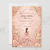 Invitation Dusty Blush Rose Garden Quinceañera (Devant)