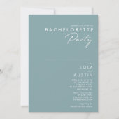 Invitation Dusty Boho | Blue and Green Bachelorette Party (Devant)