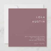 Invitation Dusty Boho | Carré violet et Rose (Devant)