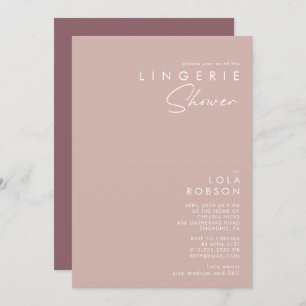 Invitation Dusty Boho   Douche Lingerie Rose et violette
