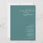 Invitation Dusty Boho | Douche Lingerie verte et bleue (Devant)