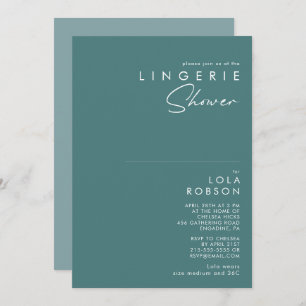 Invitation Dusty Boho   Douche Lingerie verte et bleue