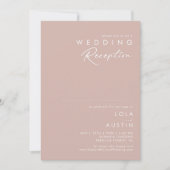 Invitation Dusty Boho | Réception de mariage Rose et violet (Devant)