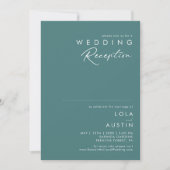 Invitation Dusty Boho | Réception de mariage verte et bleue (Devant)