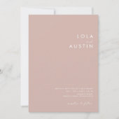 Invitation Dusty Boho | Rose et violet tout en un Mariage (Devant)
