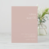 Invitation Dusty Boho | Rose et violet tout en un Mariage (Debout devant)