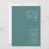 Invitation Dusty Boho | Tea Party de mariage vert et bleu (Devant)