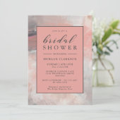 Invitation Dusty Coral Fête des mariées Abstraite moderne (Debout devant)